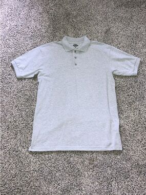 Dickies Men's Heather Light Gray Polo - Short Sleeve Work Shirt